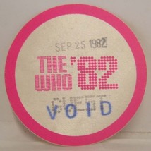 THE WHO - PETE TOWNSHEND - ORIGINAL SEP. 25, 1982 CLOTH SHOW BACKSTAGE PASS - £11.95 GBP