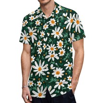 Mondxflaur Spring Flowers Button Down Shirts for Men Short Sleeve Pocket... - £20.77 GBP
