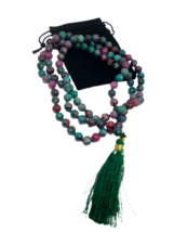 Ruby Zoisite Mala Pendant Necklace Beads Genuine Gemstone Knotted Beads ... - £19.81 GBP