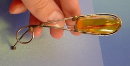 j15 Super-Color Honey Cognac Natural Baltic Amber gem brooch flower jewelry 10g - £50.79 GBP