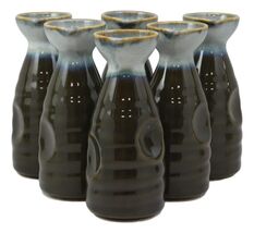 Glazed Ceramic Green And White Japanese Wine Sake Tokkuri Flask Pack of ... - €40,39 EUR