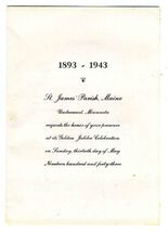 St James Parish Maine Golden Jubilee Celebration Underwood Minnesota 1943 - $24.72