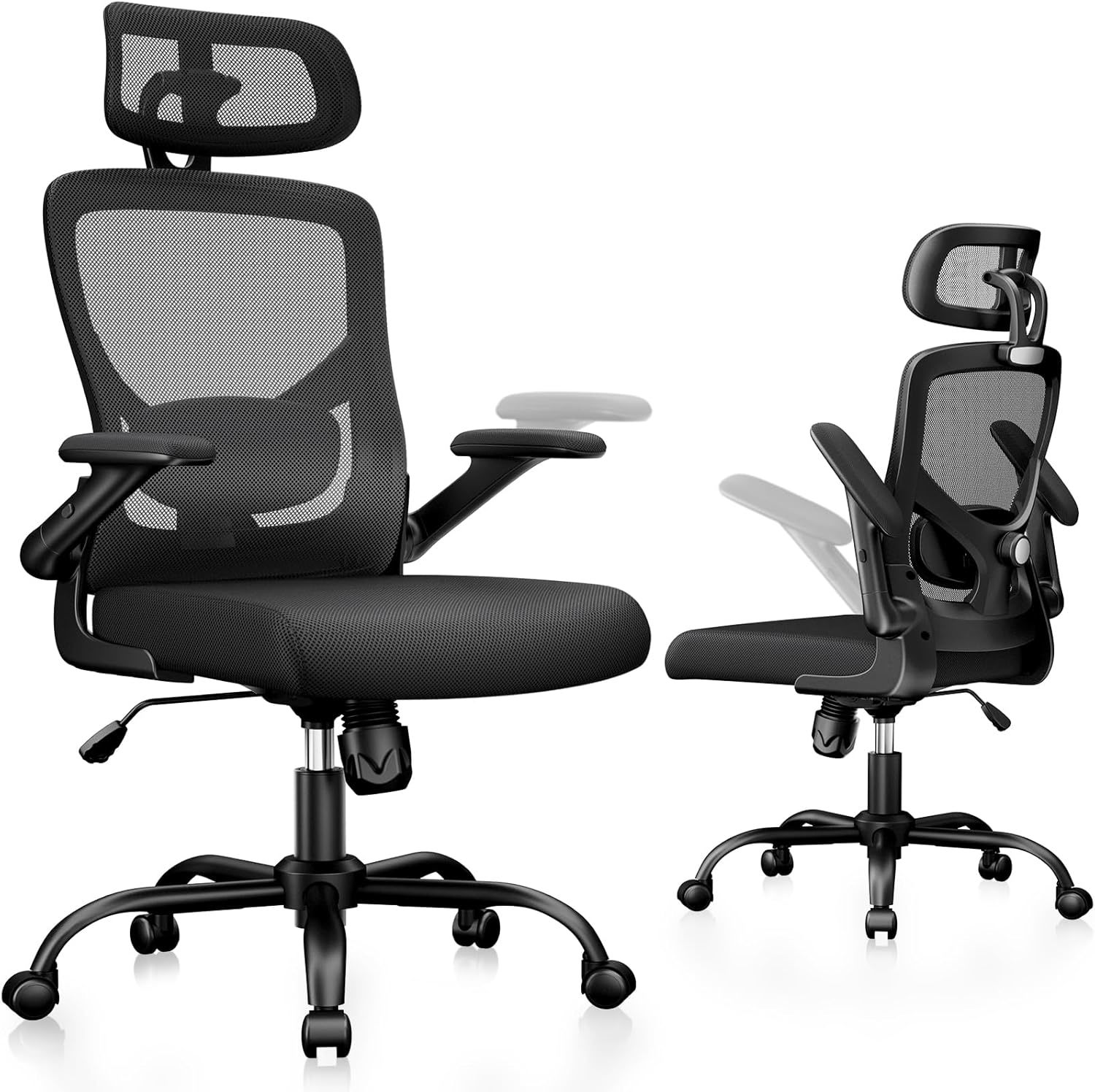 Marsail Ergonomic Mesh Office Chair High Back Desk Chair Adjustable Lumbar - $77.94