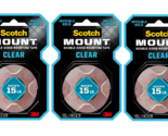 Scotch Mount Clear Double Sided Mounting Tape, 1 in x 60 in, 3 Roll - $18.99
