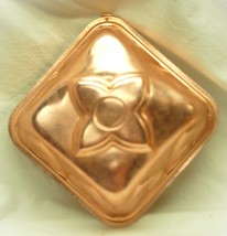 Copper Colored Aluminum Jello Mold Diamond Pattern 1950&#39;s Farmhouse Wall... - £10.27 GBP