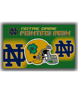 Notre Dame Fighting Irish Football Team Flag 90x150cm 3x5ft Helmet Good ... - €13,07 EUR