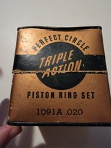 Vintage Triple Action Oil Can Empty Piston Ring Set Perfect Circle Tin USA - £18.47 GBP