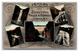 Multiview Gorges and Waterfalls of  Ithaca NY New York UNP DB Postcard W15 - £4.70 GBP