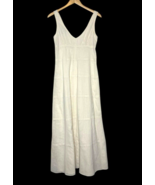 Vintage S. Howard Hirsch Maxi Dress S Cream Sleeveless Tiered 1970s Boho... - $46.44