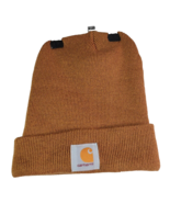 Carhartt Stocking Winter Beanie Cap Unisex One Size Brown Knit Logo EUC - $34.33