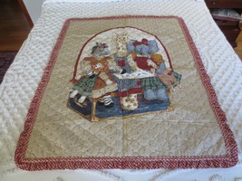 DAISY KINGDOM Quilted Fabric  RUFFLED Animal QUILT COVER  - 37&quot; x 46&quot; - $12.00