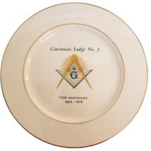 Cincinnati Lodge No 3 175th Anniversary 1803 - 1978 Collector Plate Nassau China - £15.27 GBP