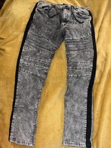 Five-By-Five Straight Jeans Men&#39;s 38/32 Smoke Gray Denim Cotton Black St... - $21.54