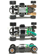 1 AFX MEGA G+ HO Slot Car CHASSIS Orange Spinner Knock Off 1.5 Narrow +B... - $21.99