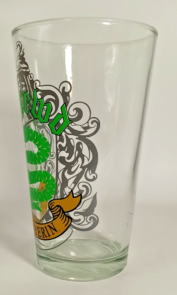 Harry Potter, Shrewd Slytherin Pint Glass (16oz), Warner Bros, 6" Tall Item image 2