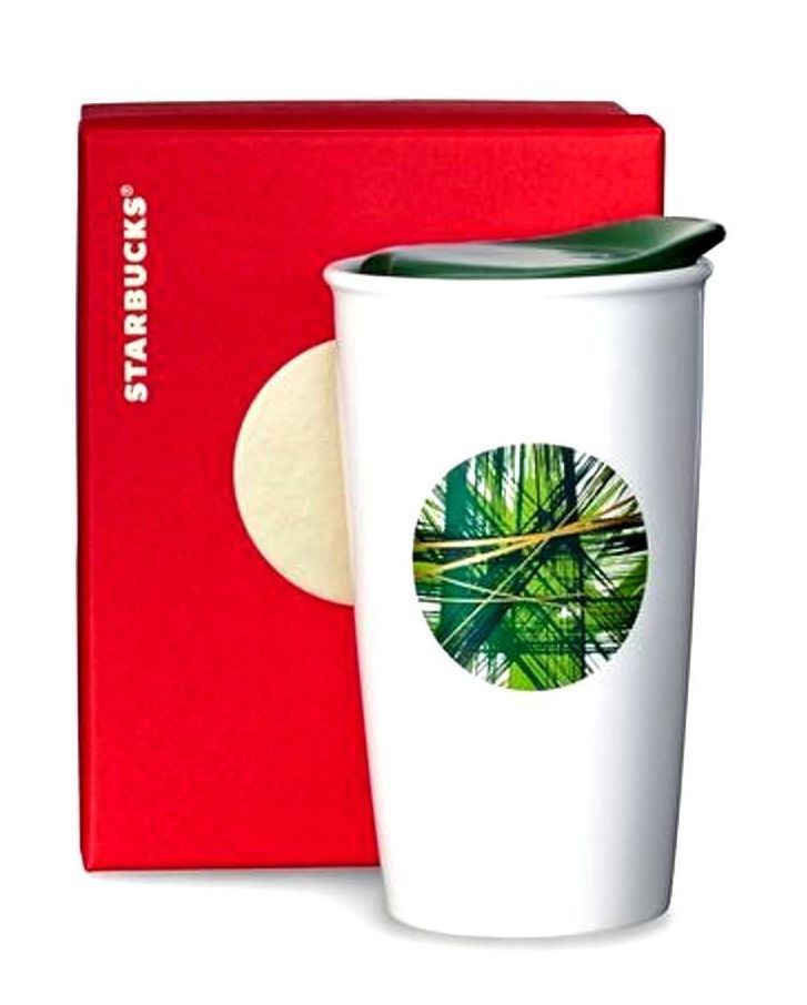 Starbucks Double Wall Traveler - Graphic Green Dot, 12 fl oz/Red Gift Box/2014  - $26.68