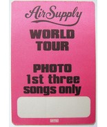 AIR SUPPLY 2 World Tour Photo PASSES AUSTRALIAN DUO RUSSELL NOW AND FOREVER - $312.32 MXN