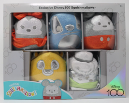 Squishmallows 5&quot; Disney 100th Anniversary Limited Edition 5-Pack New - £20.14 GBP