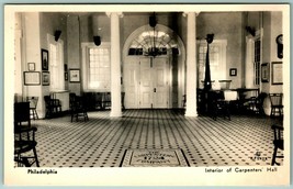 Interior Of Carpenters Hall Philadelphia Pennsylvania PA UNP B&amp;W Postcard H7 - £2.84 GBP