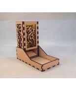 Dragon v6 Dice Tower and Tray Yellow Acrylic Window COMPACT DESIGN Laser... - $29.69