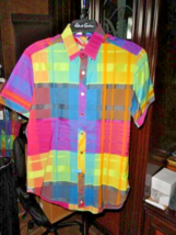 Robert Graham Style Darts Short Sleeve Shirt Size Medium image 4