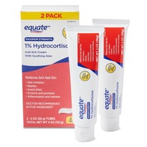 Equate Maximum Strength Anti-Itch Cream 4 oz 2 oz Each Count 1% hydrocor... - £23.73 GBP