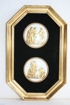 VTG Greek Goddesses White and Gold Small Wall Hanging By B&amp;S Creations 60&#39;s Rare - £49.80 GBP
