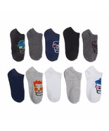 Walmart Brand Boys No Show Socks Skulls 10 Pair Large Shoe Size 4-10 - $203.18 MXN