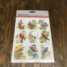 Vintage birds and flowers stickers in sealed package Gibson greetings  - £15.91 GBP