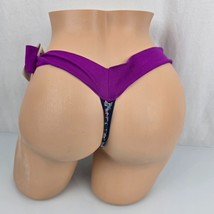 NWT No Boundaries NOBO Purple Leopard V Thong Panties Size 8 XL - $9.89