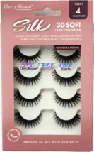 CHERRY BLOSSOM SILK 3D SOFT LASH GLAMOUR &amp; VOLUME VALUE PACK  #72201 4PAIRS - £2.38 GBP