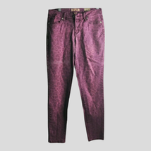 Nine West Vtg America Womens Skinny Jeans Size 10  Purple Leopard Matchstick  - £7.37 GBP