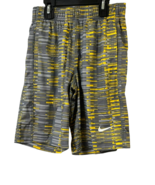 Nike Boy&#39;s Fly Dri-FIT Basketball Training Shorts, Yellow/Gray, XS - $18.80