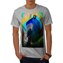 Wellcoda Colorful Peacock Mens T-shirt, Nature Graphic Design Printed Tee - £14.92 GBP+