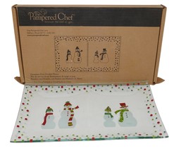 Pampered Chef Snowman-Dots Divided Platter #3012 - $17.37 CAD