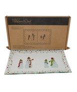 Pampered Chef Snowman-Dots Divided Platter #3012 - $12.73