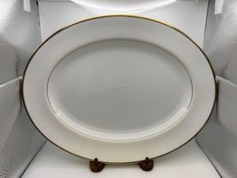 Waterford Fine China LISMORE GOLD 15 1/2" Oval Serving Platter b - $69.99
