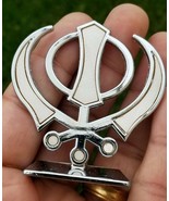 Sikh punjabi silver singh kaur khanda khalsa car dashboard desktop stand... - £14.71 GBP