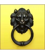 Exquisite Tibetan Copper Bronze Cast Fierce Lion Head Decorative Door Kn... - €109,49 EUR