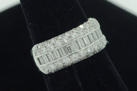 Designer TR  Platinum Baguette and Brilliant Round Diamond Band (Size 4 5/8) - £1,884.31 GBP