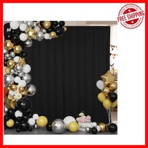 Versatile 5x10FT Black Curtain Set - Ideal for Parties &amp; Photography Ses... - $46.00 CAD