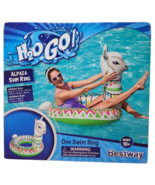 H2O GO! Alpaca Swim Ring Pool Float Llama Water Tube Ages 10+ Green 40x3... - $13.26 CAD