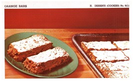 Vintage 1950 Orange Bars Recipe Print Cover 5x8 Crafts Decor - $27.42 CAD