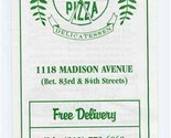 Neofytos Pizza Delicatessen Menu Madison Avenue New York City  - £10.95 GBP