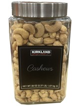 Kirkland Signature Cashews 38 oz  Beautiful Glass Container - £33.18 GBP