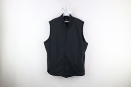 Vintage Oakley Mens Size XL O Logo Full Zip Sleeveless Vest Jacket Black - £69.62 GBP