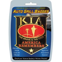 Auto Car Metal Grill Honor Badge KIA The Brave the Free America Remembers - £12.41 GBP