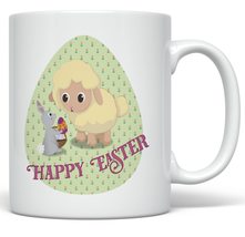 PixiDoodle Easter Egg Easter Bunny Coffee Mug (11 oz, White) - £20.77 GBP+