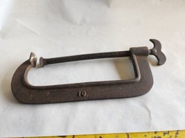 Vintage Large Unbranded Bat Wing 10&quot; Steel C Clamp  - £27.22 GBP