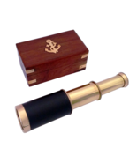 6&quot; Handheld Vintage Brass Telescope with Wood Box-Pirate Navigation Coll... - £15.56 GBP